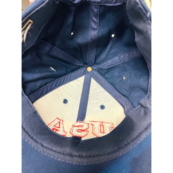 USA Patriotic Baseball Cap With American Flag Brim Adjustable Strap Cotton - Picture 4 of 4